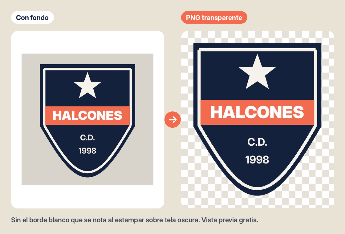 Remover o fundo de um logótipo, pronto para t-shirts e gráfica